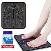 Kit Tapete Massageador Ortopédico Pulso Elétrico Pés + Creme Hidratante