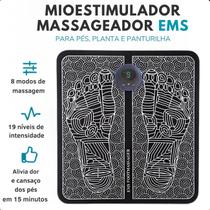 Kit Tapete + Mini Massageador EMS Pés Preto Kit Tapete + Mini Massageador EMS Pés Preto