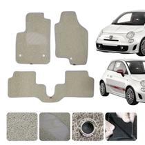 Kit Tapete para Fiat 500 2007 08 09 10 11 12 13 14 2015 Cor Bege Impermeável Sob Medida Sem odor