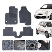 Kit Tapete para Fiat 500 2007 08 09 10 11 12 13 14 2015 Cor Cinza Impermeável Sob Medida Sem odor Kit Tapete para Fiat 500 2007 08 09 10 11 12 13 14 2015 Cor Cinza Impermeável Sob Medida Sem odor