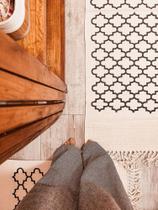 Kit tapete passadeira 3 peças Folk Aconchegô para sala quarto cozinha banheiro corredor