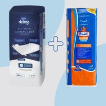 Kit Tapete Pet cães Super Blue + Docg Blue AuthenticPad 30un