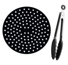 Kit Tapete Silicone Para Fritadeira Air Fryer 20Cm + Pegador