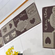 kit tapete sisal sintético com passadeira e 2 tapetes