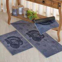 Kit Tapete Velour 3 Pças Antiderrapante CHEF Cinza Bene Casa Kit Tapete Velour 3 Pças Antiderrapante CHEF Cinza Bene Casa