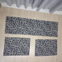Kit tapetes para cozinha - emborrachado 3 peças