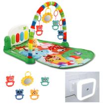 Kit Tapetinho Infantil Verde Sensorial e Luminária Noturna