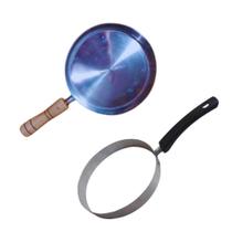 kit Tapioqueira 22 + Forma Aro Modelador de Tapioca G Hamburguer Crepe Panqueca Homelete