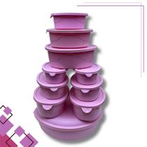 Kit tapoer 10 potes ovais de plástico, pote cozinha, recipiente Livre de BPA,100% Atóxico, armazenador de alimento