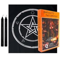 Kit Tarô das Bruxas c/ manual Toalha 2 Velas Bruxa Iniciante