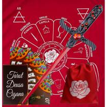 Kit Taro Deusa Cigana + Athame + Toalha + Estojo Kit Taro Deusa Cigana + Athame + Toalha + Estojo