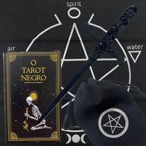 Kit Taro Negro 22 Cartas + Athame + Toalha + Estojo