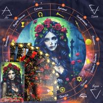 Kit Tarô Rosa Caveira 36 Cartas + Toalha Rosa Caveira Kit Tarô Rosa Caveira 36 Cartas + Toalha Rosa Caveira