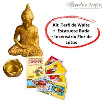 Kit Tarô Waite + Estatueta Buda + Incensário