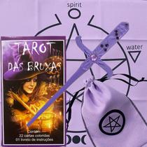 Kit Tarot das Bruxas Roxo + Estojo + Athame + Toalha