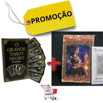 Kit Tarot Tenda da Cigana Lenormand de 36 Cartas + Tarot Negro de 22 Cartas - Todos Acompanha Manual Explicativo.