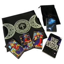 Kit Tarot Universal Saquinho e Toalha Triluna 70cm Preta