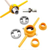 Kit Tarracha Rosqueadora P/ Canos Tubos De Pvc 1/2 até 1 Pol Kit Tarracha Rosqueadora P/ Canos Tubos De Pvc 1/2 até 1 Pol