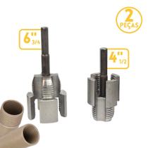 Kit tarraxa para cano de pvc de 1/2 e 3/4 Fazedor Rosca Tubos Integrado Interno Externo
