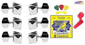 Kit Tarraxa Violão Semi Blindada Smart TSMSB + Acessórios Kit Tarraxa Violão Semi Blindada Smart TSMSB + Acessórios