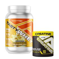 Kit Tasty Whey 3w Adaptogen 900g com Creatina Adaptogen 300g