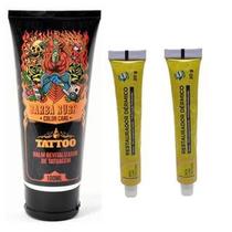 Kit Tattoo Cuidados para Tatuagem , Restaurador e Protetor - Barba Rubra