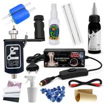 Kit Tatuagem c/ Máquina Rotativa Eclipse Tinta Profissional e Fonte Supernova Kit Tatuagem c/ Máquina Rotativa Eclipse Tinta Profissional e Fonte Supernova