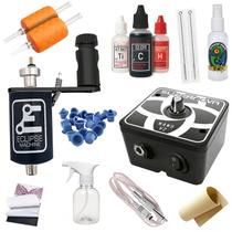 Kit Tatuagem c/ Máquina Rotativa Eclipse Tinta Profissional e Fonte Supernova