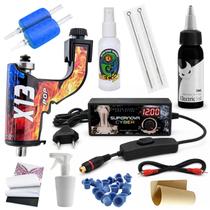 Kit Tatuagem Máquina X13 Pop Rotativa Fire Red / Ice Blue Kit Tatuagem Máquina X13 Pop Rotativa Fire Red / Ice Blue