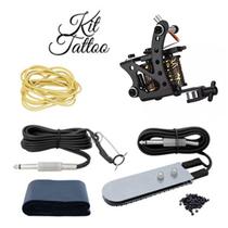 Kit Tatuagem Tattoo Maquina de Bobina + Pedal E Clip Cord Top - MZ