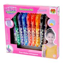 Kit Tatuagem Temporária Infantil - Tattoo Collection - Canetas Gel - DM Toys Kit Tatuagem Temporária Infantil - Tattoo Collection - Canetas Gel - DM Toys