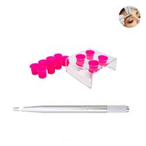Kit Tebori e Batoque Micropigmentação Sobrancelha