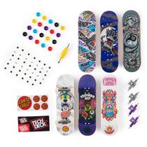 Kit Tech Deck Shop Pack Com 6 Skates Acessórios Para Montar