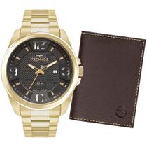 Kit Technos Masculino Militar Dourado - 2117LFG/K1P