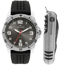 Kit Technos Masculino Militar Prata - 2115mym/k2f 2115mym/k2f