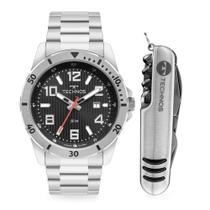 Kit Technos Masculino Militar Prata - 2115TVC/K1P