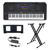 Kit Teclado Arranjador 61 Teclas PSR SX920 com Fonte Bivolt Yamaha e Suporte em X Kit Teclado Arranjador 61 Teclas PSR SX920 com Fonte Bivolt Yamaha e Suporte em X