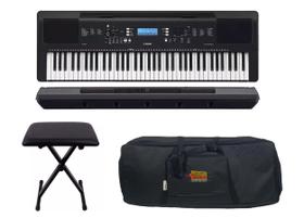 Kit Teclado Arranjador Yamaha Psr Ew310 com Banqueta e Capa