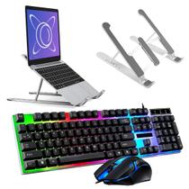 Kit Teclado Base Suporte Notebook Ergonômico Gamer