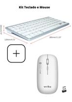 Kit Teclado Bluetooth Sem Fio Slim e Mouse Bluetooth Wireless