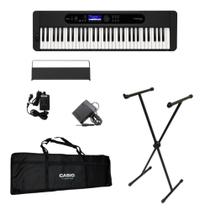 Kit Teclado Casio CT-S400 Com Bag, Suporte e Pedal