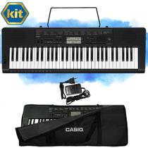 Kit Teclado Casio CTK3500 Arranjador Musical com Capa Preta