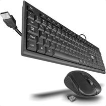 Kit Teclado Com Fio e Mouse Sem Fio 3200 Dpi