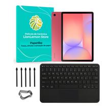 Kit Teclado com touchpad, Película Paperlike e pontas de substituição S Pen para S10 Lite (LionLemon Store) Preto