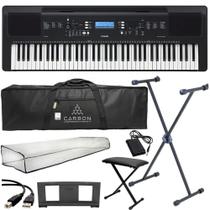 Kit Teclado Digital Yamaha Psr-Ew310 Arranjador 76 Teclas