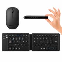 Kit Teclado Dobrável Bluetooth ABNT2 + Mouse Sem Fio Recarregável para Notebook e Tablet Kit Teclado Dobrável Bluetooth ABNT2 + Mouse Sem Fio Recarregável para Notebook e Tablet