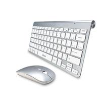 Kit Teclado e Mouse Básico Sem Fio Wireless Slim Moderno Prata 2.4 Ghz ABNT2 - Xtrad Kit Teclado e Mouse Básico Sem Fio Wireless Slim Moderno Prata 2.4 Ghz ABNT2 - Xtrad