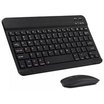 Kit Teclado E Mouse Bluetooth 5.2 Compatível Pc iPhone Android Cor Preto