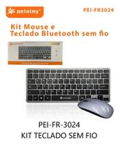 Kit Teclado E Mouse Bluetooth Recarregável Sem Fio Wireless Cinza Kit Teclado E Mouse Bluetooth Recarregável Sem Fio Wireless Cinza