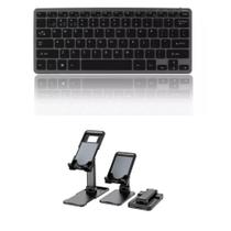 Kit Teclado E Mouse Bluetooth Recarregável + Suporte P/ Tablet A7 T500/ T505